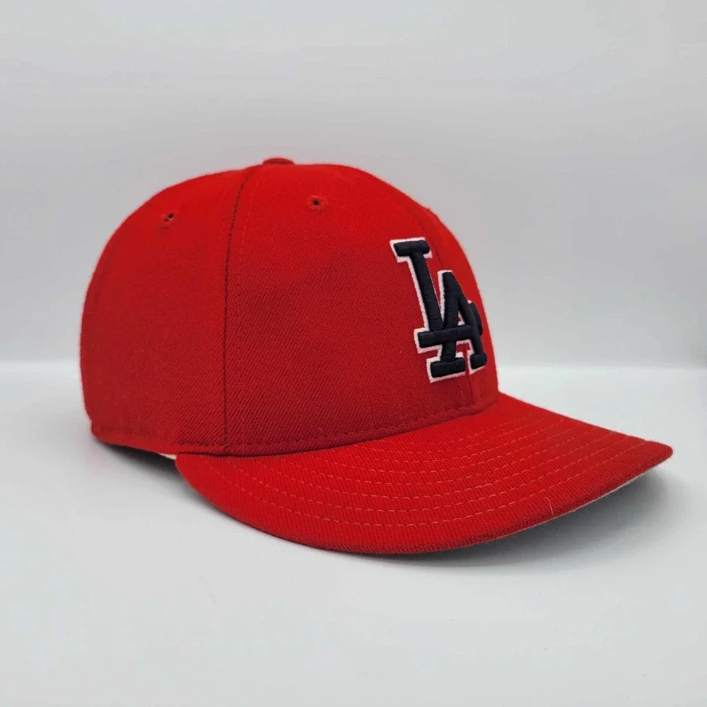 Los Angeles Dodgers Vintage New Era Fitted Hat Made in USA - 100% Wool - Size 7